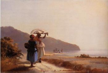 Two Woman Chatting by the Sea, St Thomas